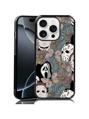 MMYAJT Horror Flowers Scary Phone Case Fit for iPhone 15 Pro TPU iPhone Case